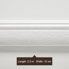 Load image into Gallery viewer, Waterproof Self-adhesive Foam Baseboard Wall Sticker 3D Embossed Waistline Floor Corner Line Skirting Board Stickers Wallpaper