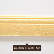 Load image into Gallery viewer, Waterproof Self-adhesive Foam Baseboard Wall Sticker 3D Embossed Waistline Floor Corner Line Skirting Board Stickers Wallpaper