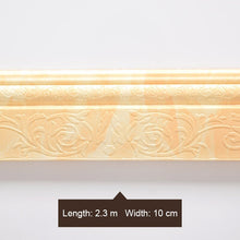 Load image into Gallery viewer, Waterproof Self-adhesive Foam Baseboard Wall Sticker 3D Embossed Waistline Floor Corner Line Skirting Board Stickers Wallpaper